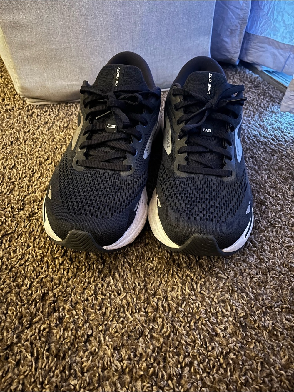 Brooks Adrenaline GTS 23 Women's Black and White Running Shoes